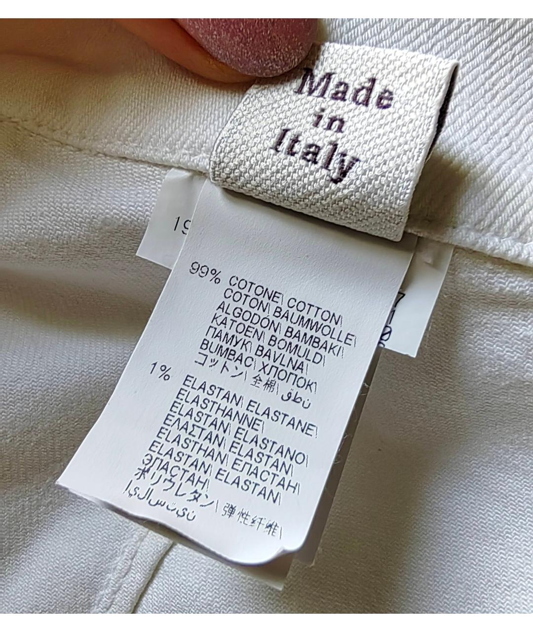 BRUNELLO CUCINELLI Белые хлопковые прямые джинсы, фото 6