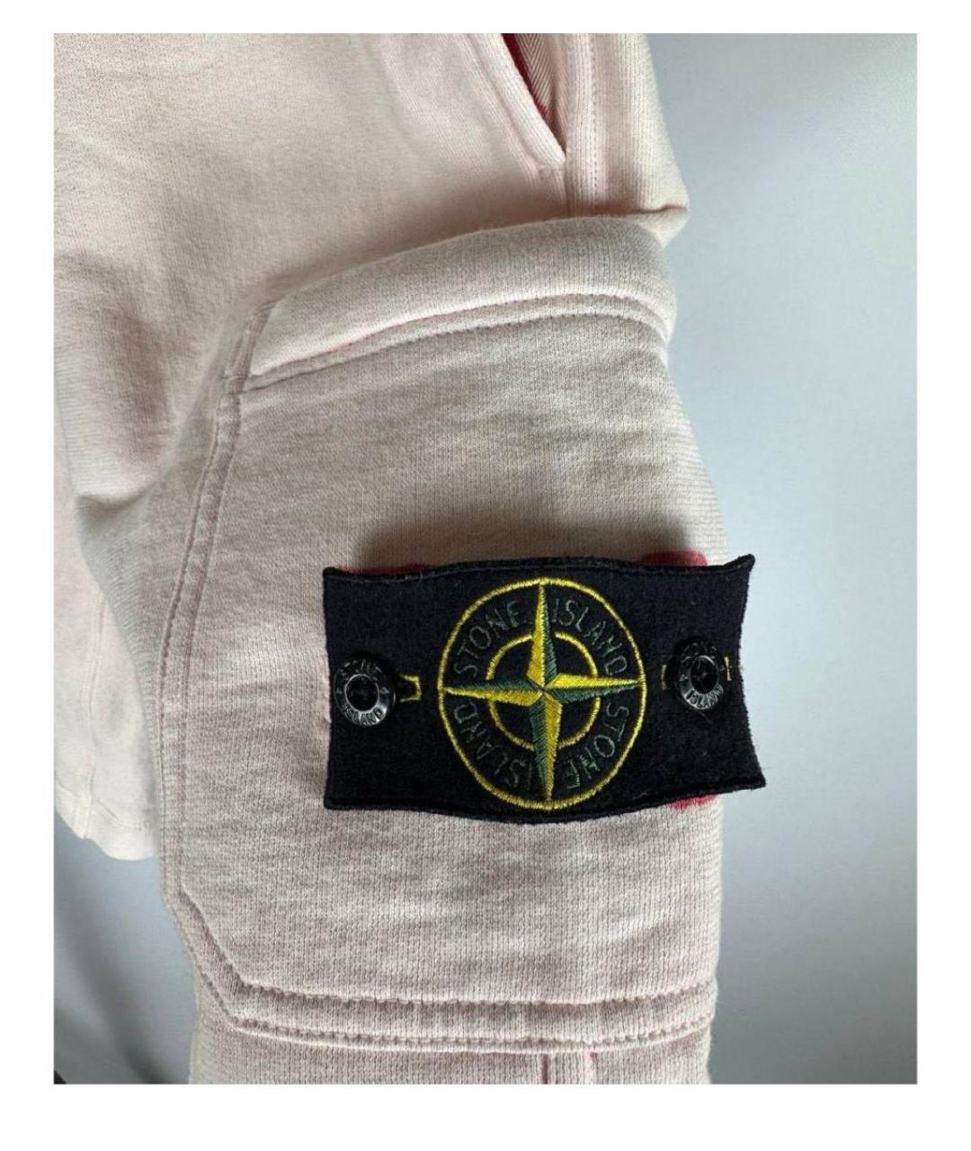 STONE ISLAND Коралловые хлопковые шорты, фото 4