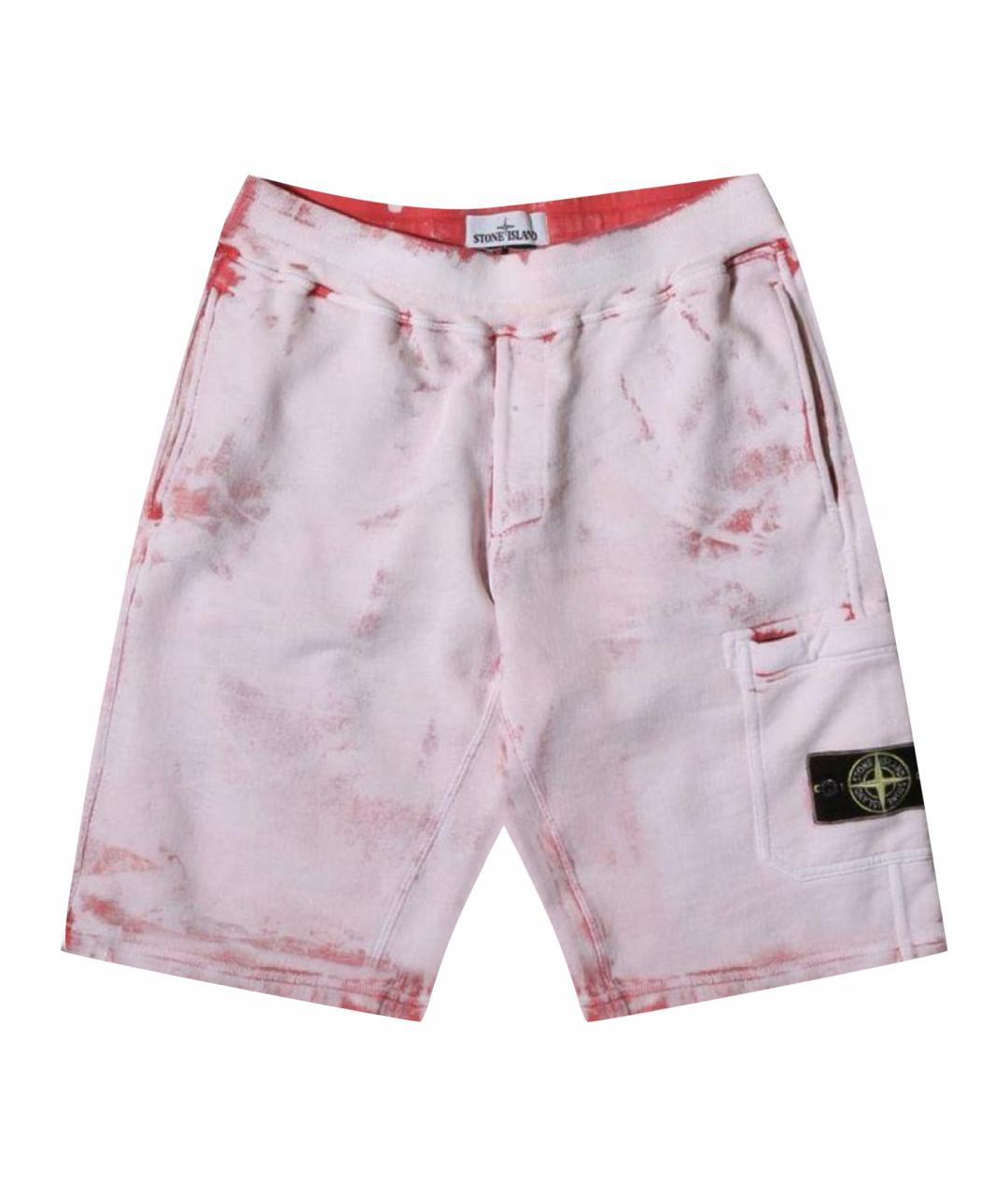 STONE ISLAND Коралловые хлопковые шорты, фото 1