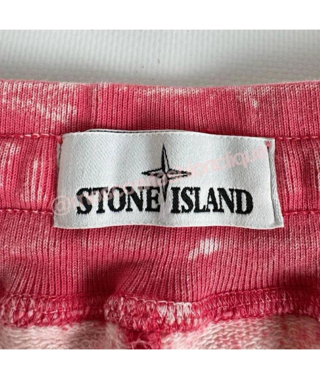 STONE ISLAND Коралловые хлопковые шорты, фото 5