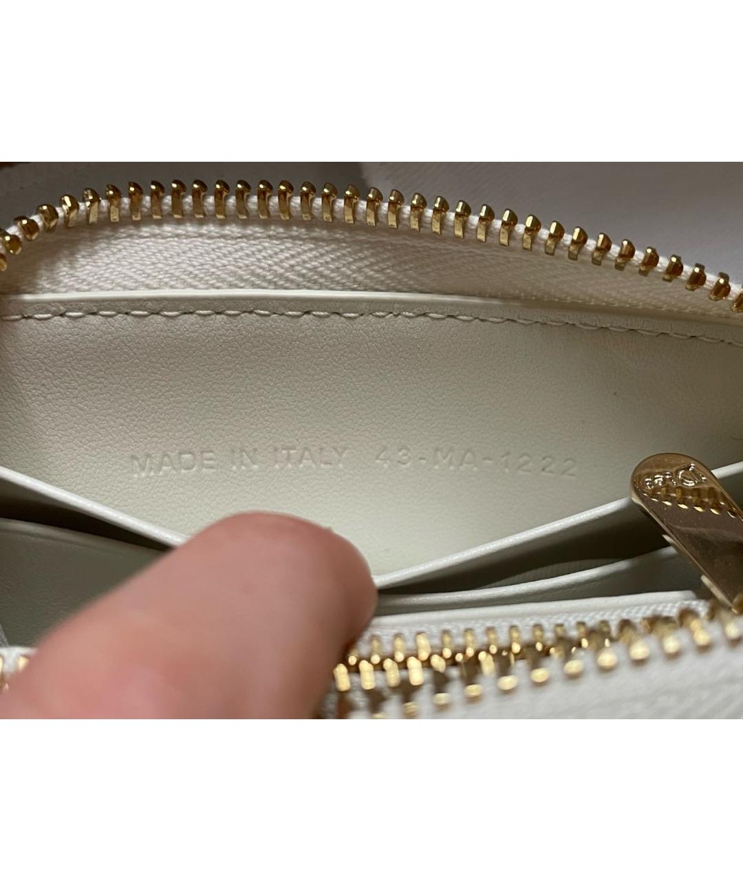 CHRISTIAN DIOR Бежевый кожаный кошелек, фото 4