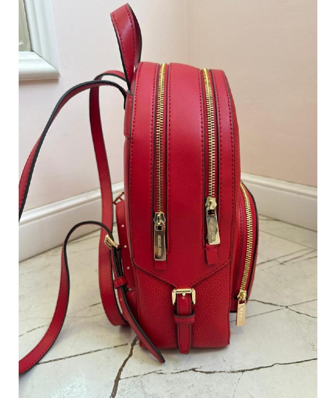 MICHAEL KORS Красный рюкзак из искусственной кожи, фото 2