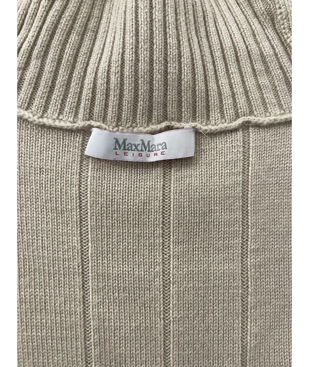 MAX MARA Бежевый шерстяной джемпер / свитер, фото 3