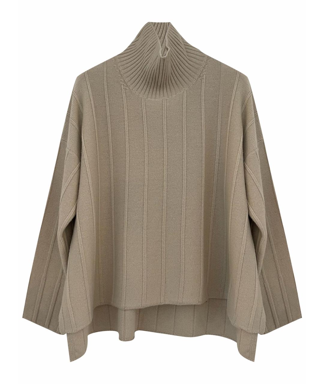 MAX MARA Бежевый шерстяной джемпер / свитер, фото 1