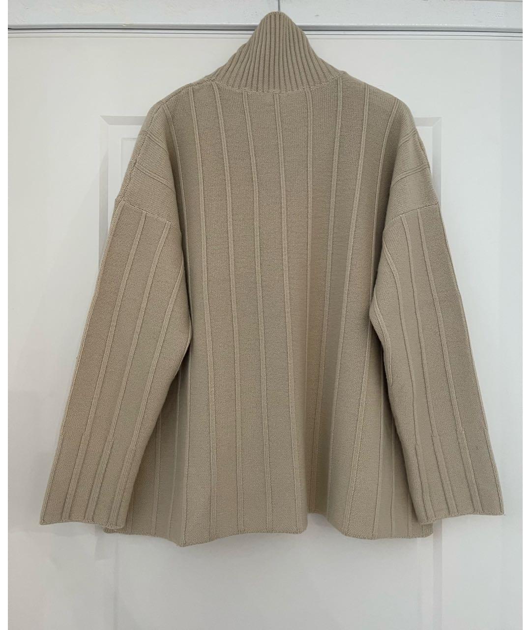 MAX MARA Бежевый шерстяной джемпер / свитер, фото 2