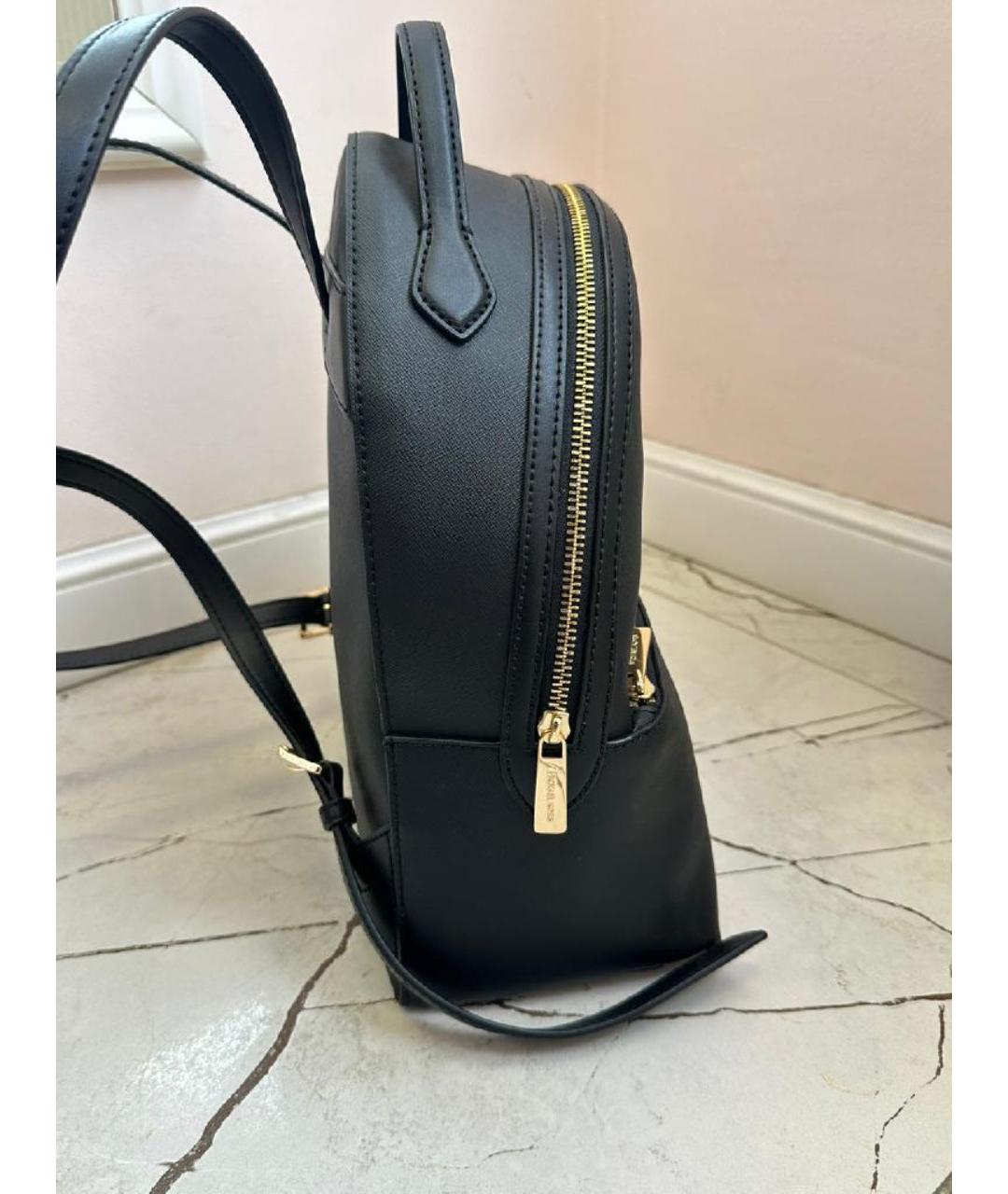MICHAEL KORS Черный рюкзак из искусственной кожи, фото 3