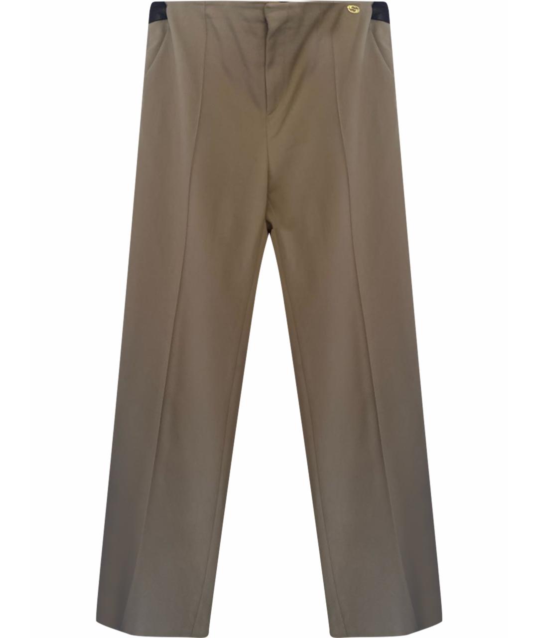 GUCCI Бежевые креповые брюки широкие, фото 1