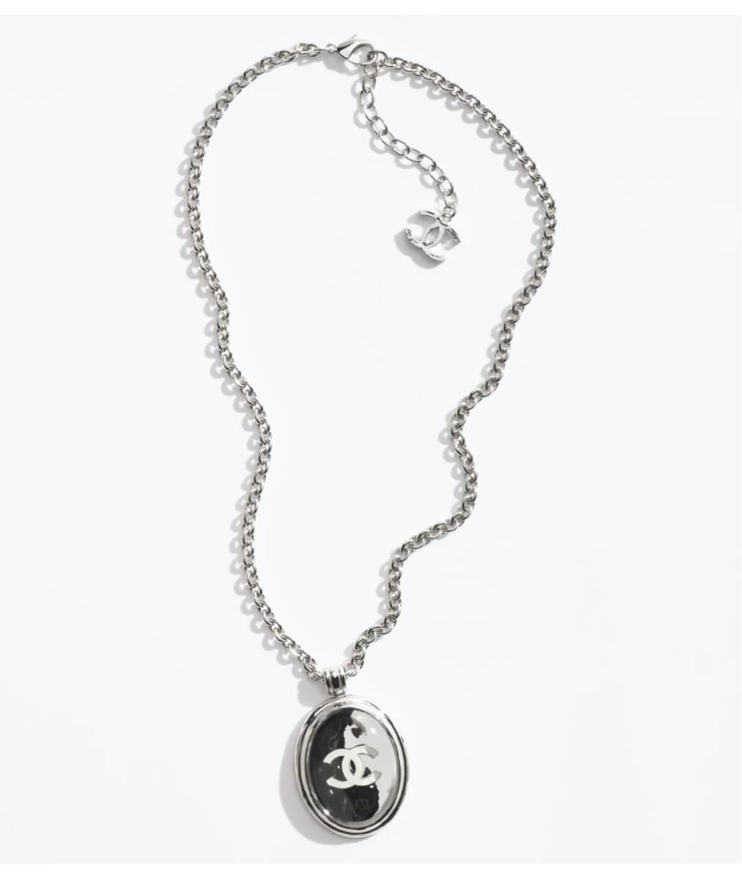CHANEL Серебряное металлическое колье, фото 4