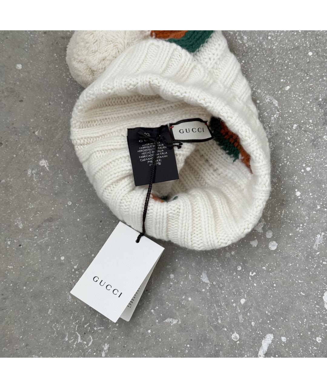 GUCCI Бежевая шерстяная шапка, фото 3