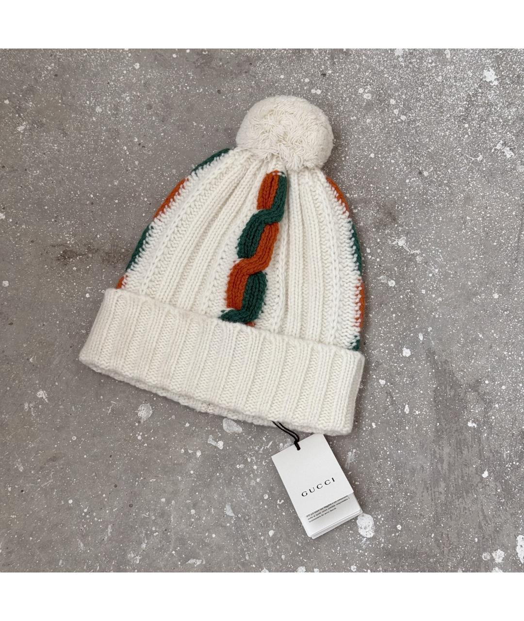 GUCCI Бежевая шерстяная шапка, фото 8