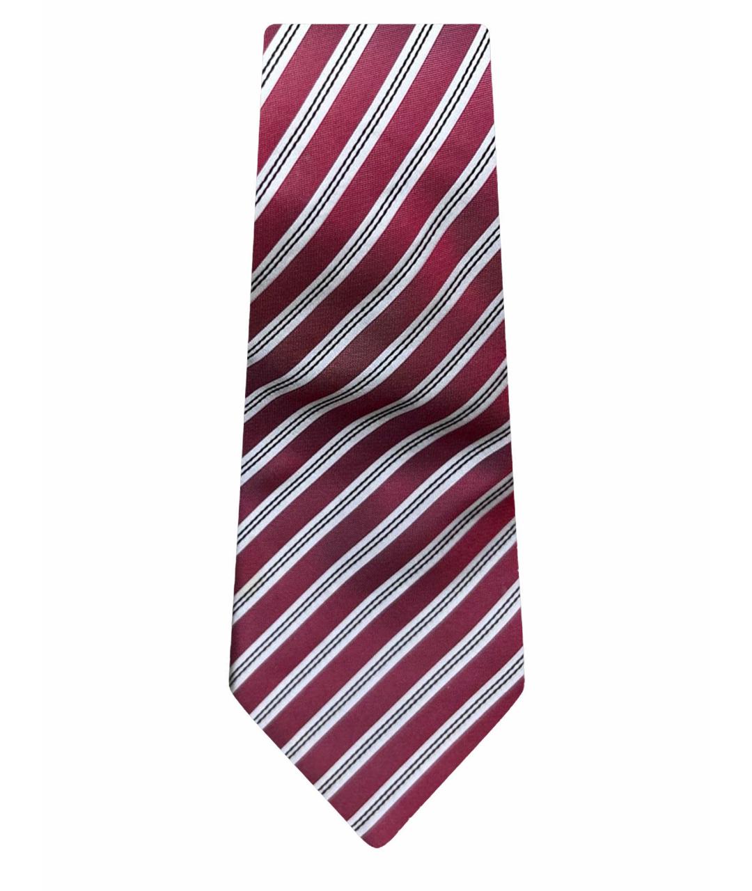 GIORGIO ARMANI Бордовый шелковый галстук, фото 1