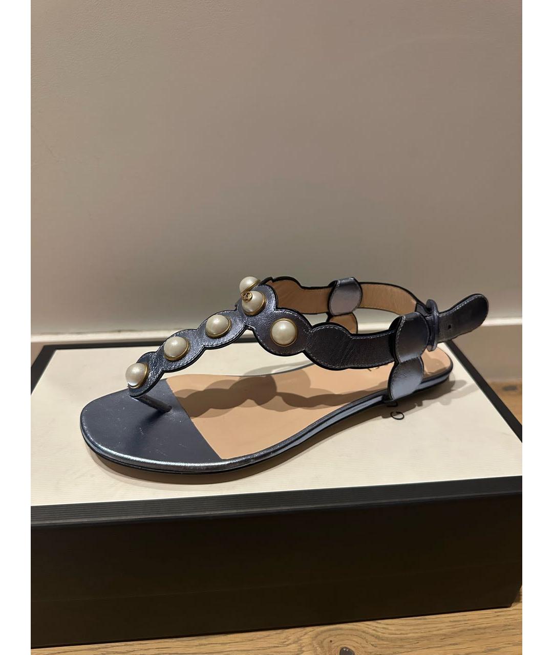 GUCCI Кожаные сандалии, фото 8