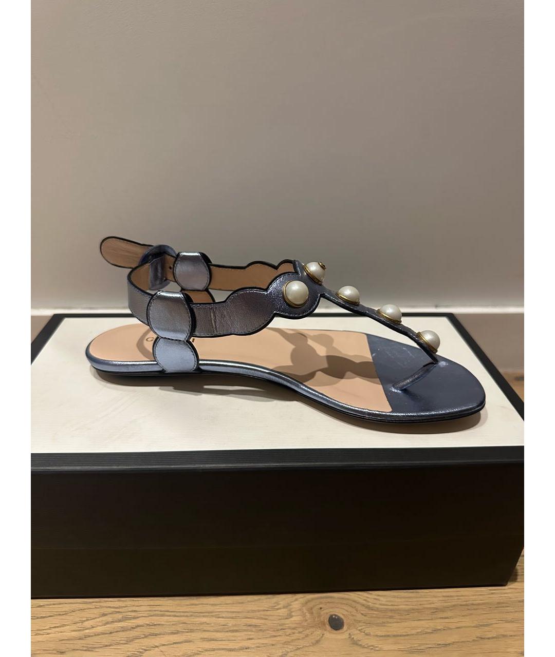 GUCCI Кожаные сандалии, фото 5