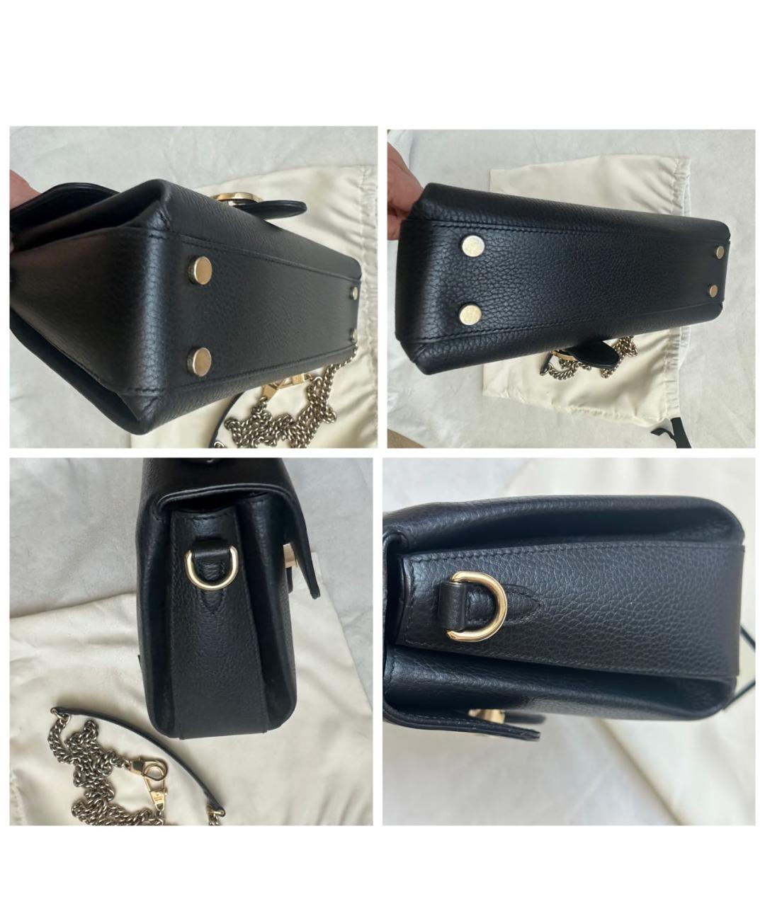 GUCCI Черная кожаная сумка с короткими ручками, фото 8