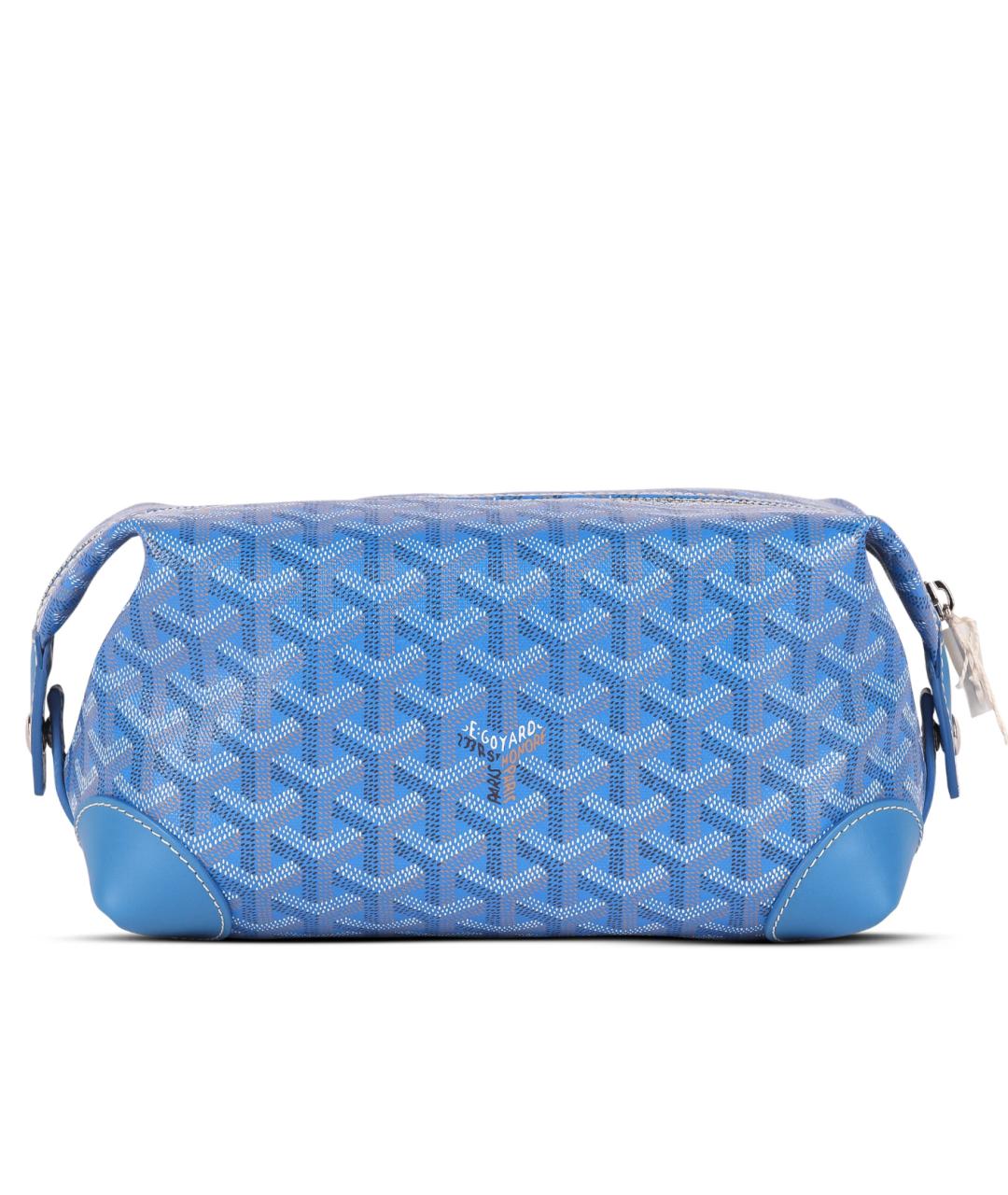 GOYARD Голубая кожаная косметичка, фото 6