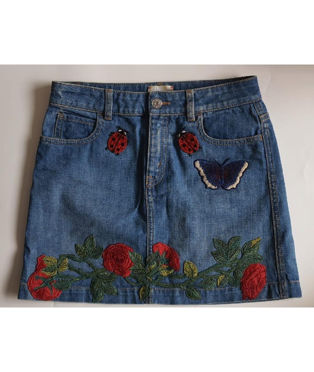 GUCCI KIDS Синяя хлопковая юбка, фото 9