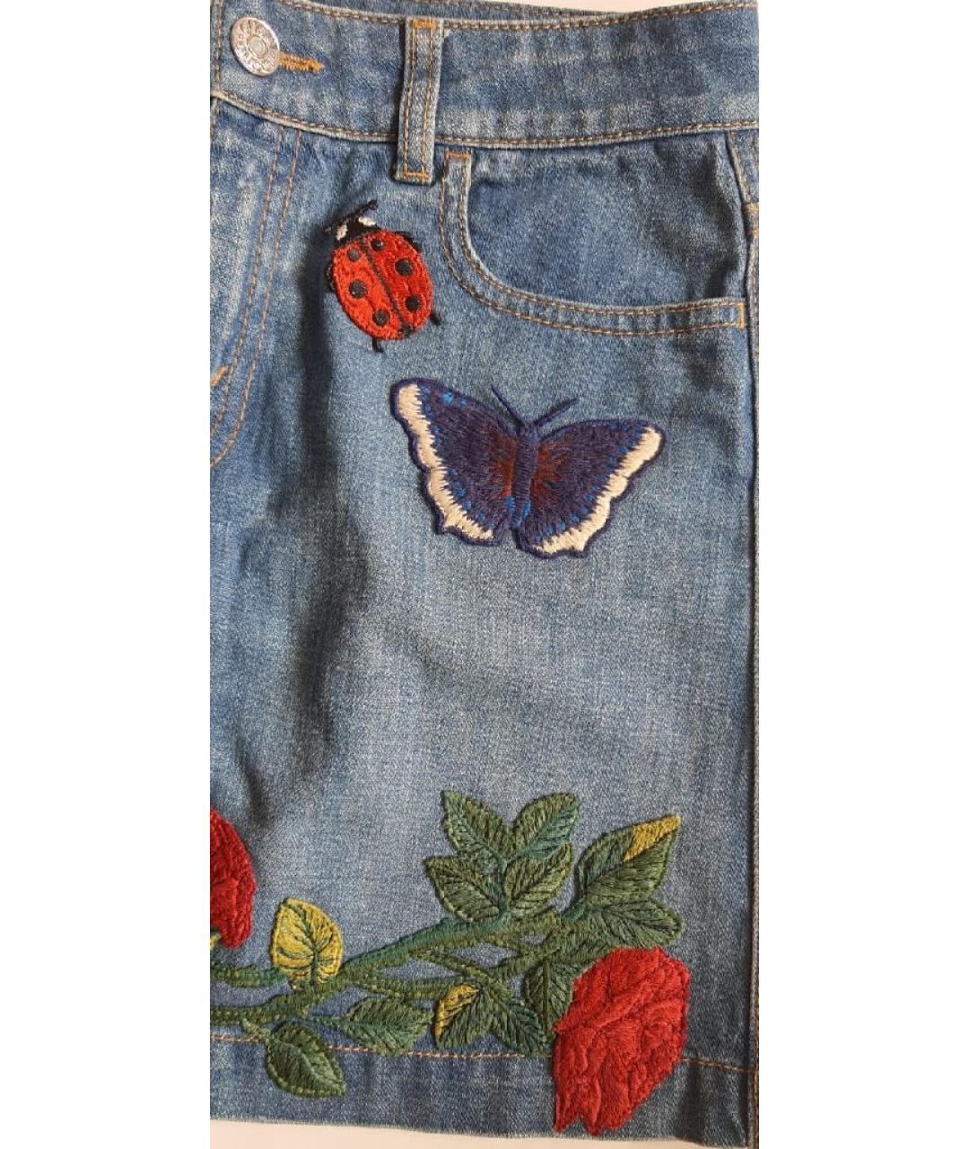 GUCCI KIDS Синяя хлопковая юбка, фото 4