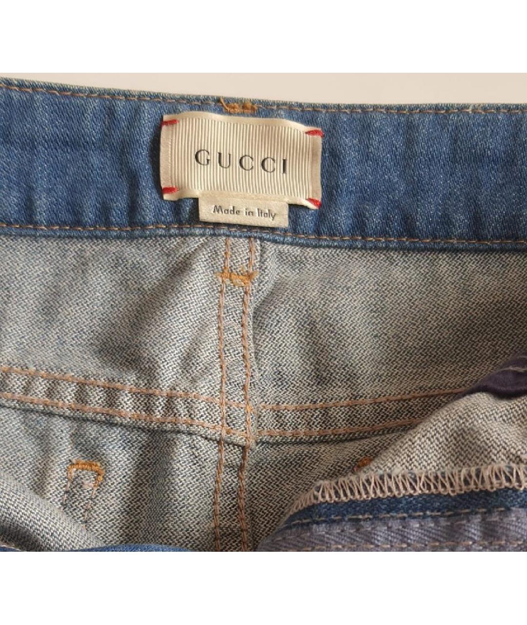 GUCCI KIDS Синяя хлопковая юбка, фото 3