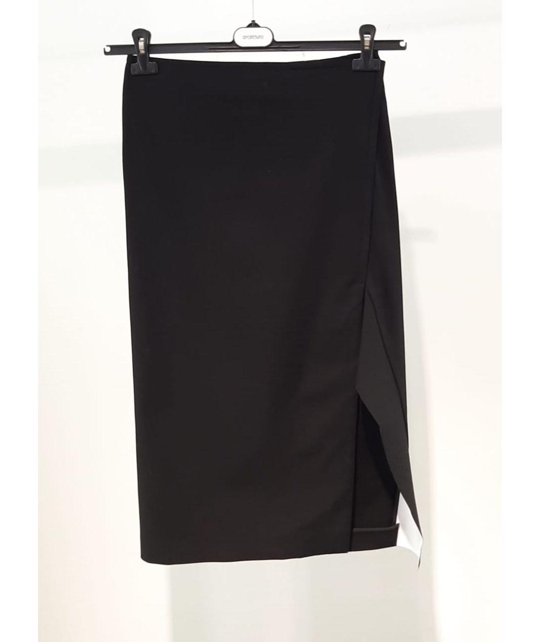 SPORTMAX Черная юбка миди, фото 3