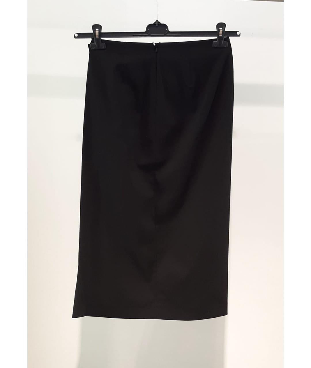 SPORTMAX Черная юбка миди, фото 2