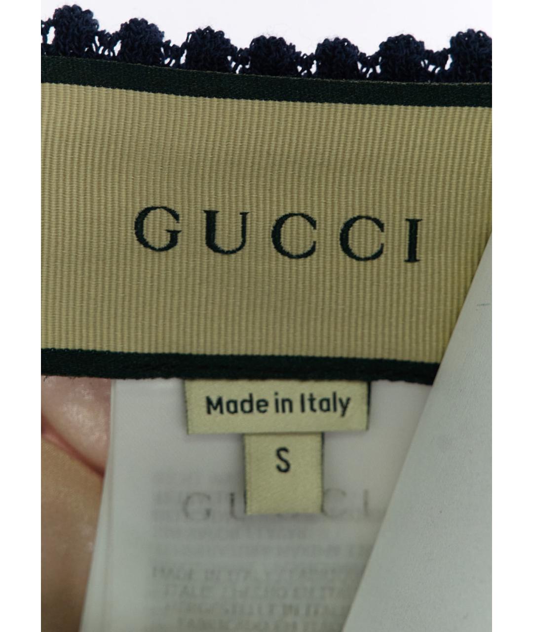 GUCCI Синий хлопковый сарафан, фото 3