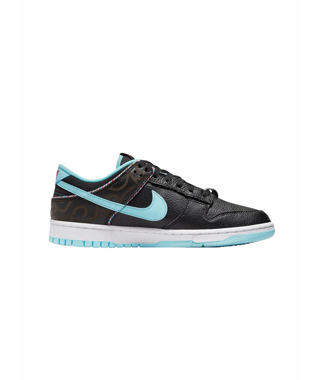 NIKE Черные кожаные низкие кроссовки / кеды, фото 1