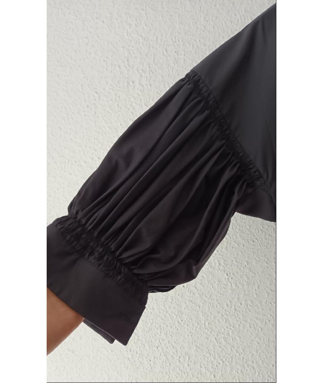 JIL SANDER Черное хлопковое повседневное платье, фото 5