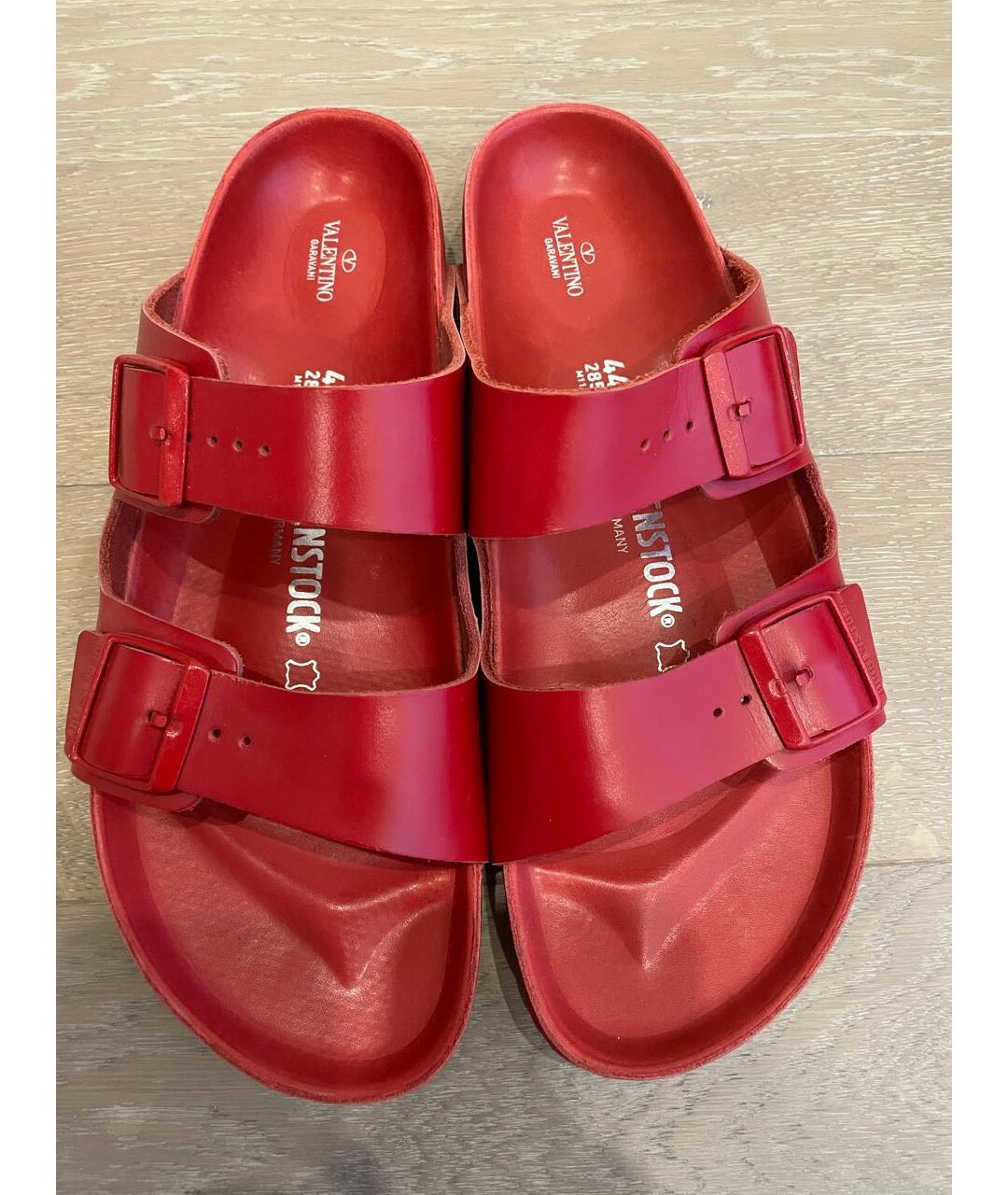 VALENTINO Красные кожаные сандалии, фото 2