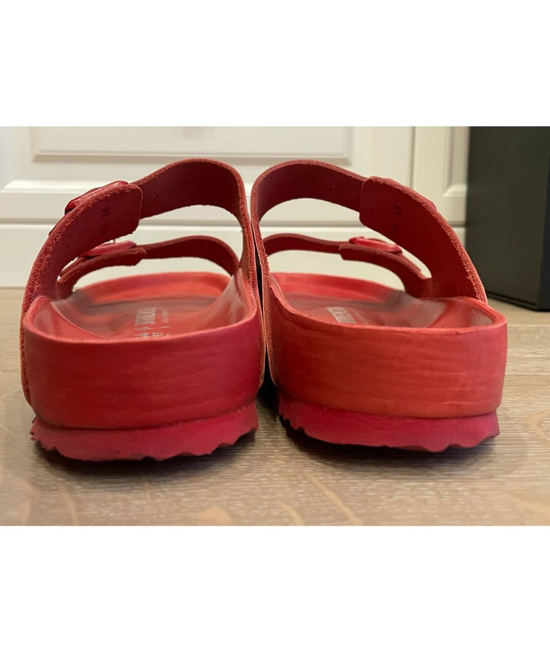 VALENTINO Красные кожаные сандалии, фото 4