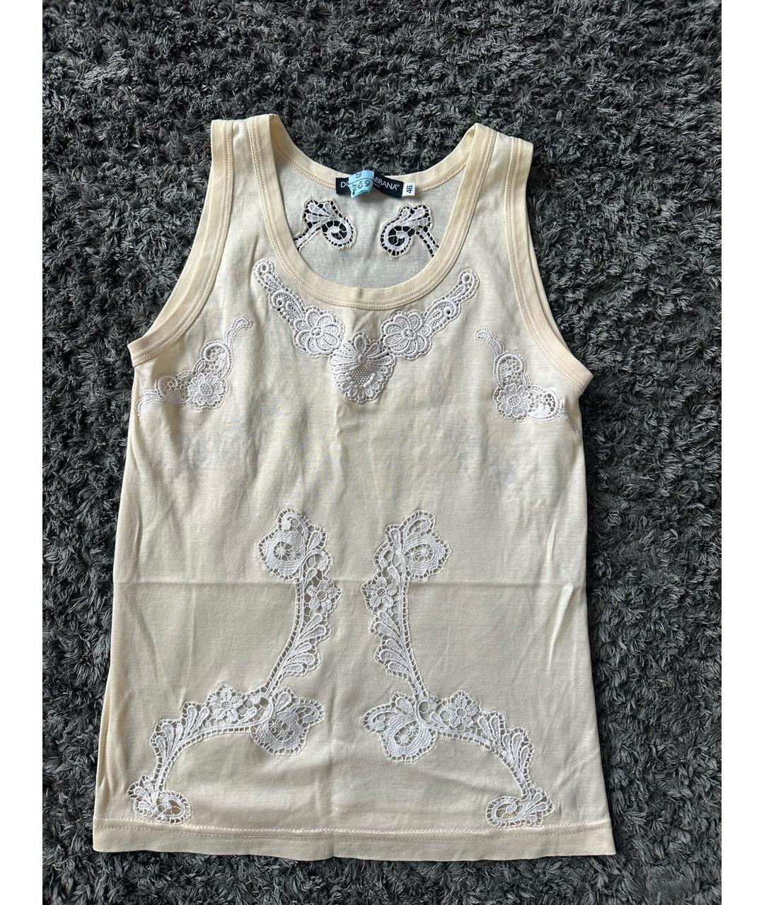 DOLCE&GABBANA Бежевая майка, фото 5