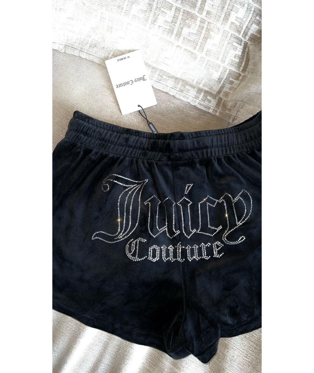 JUICY COUTURE Черные полиэстеровые шорты, фото 4