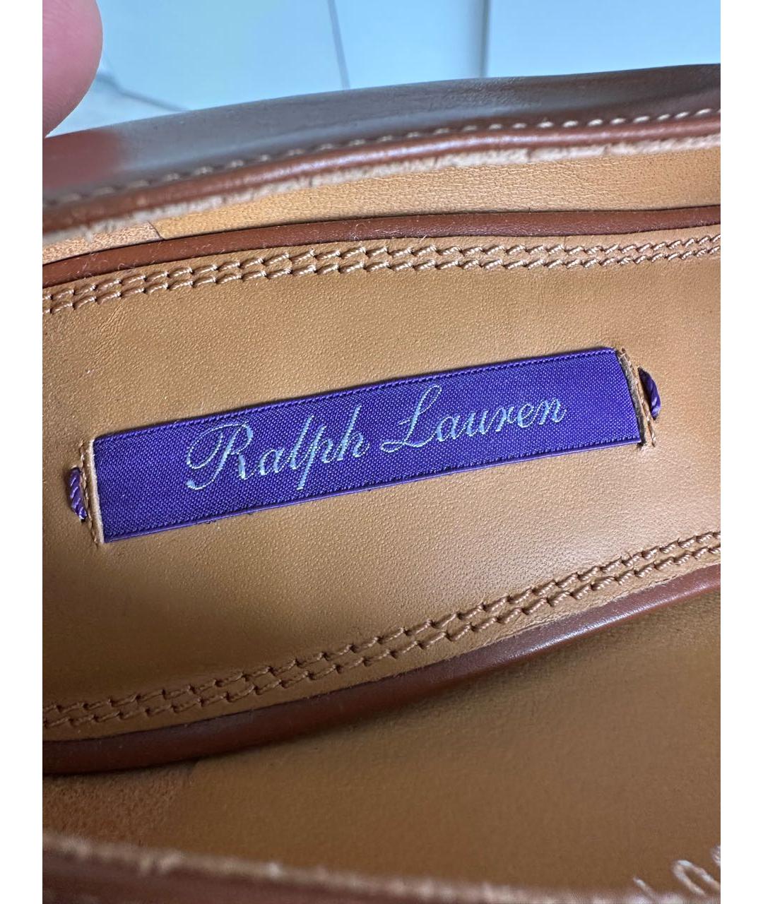 RALPH LAUREN Коричневые кожаные туфли, фото 7
