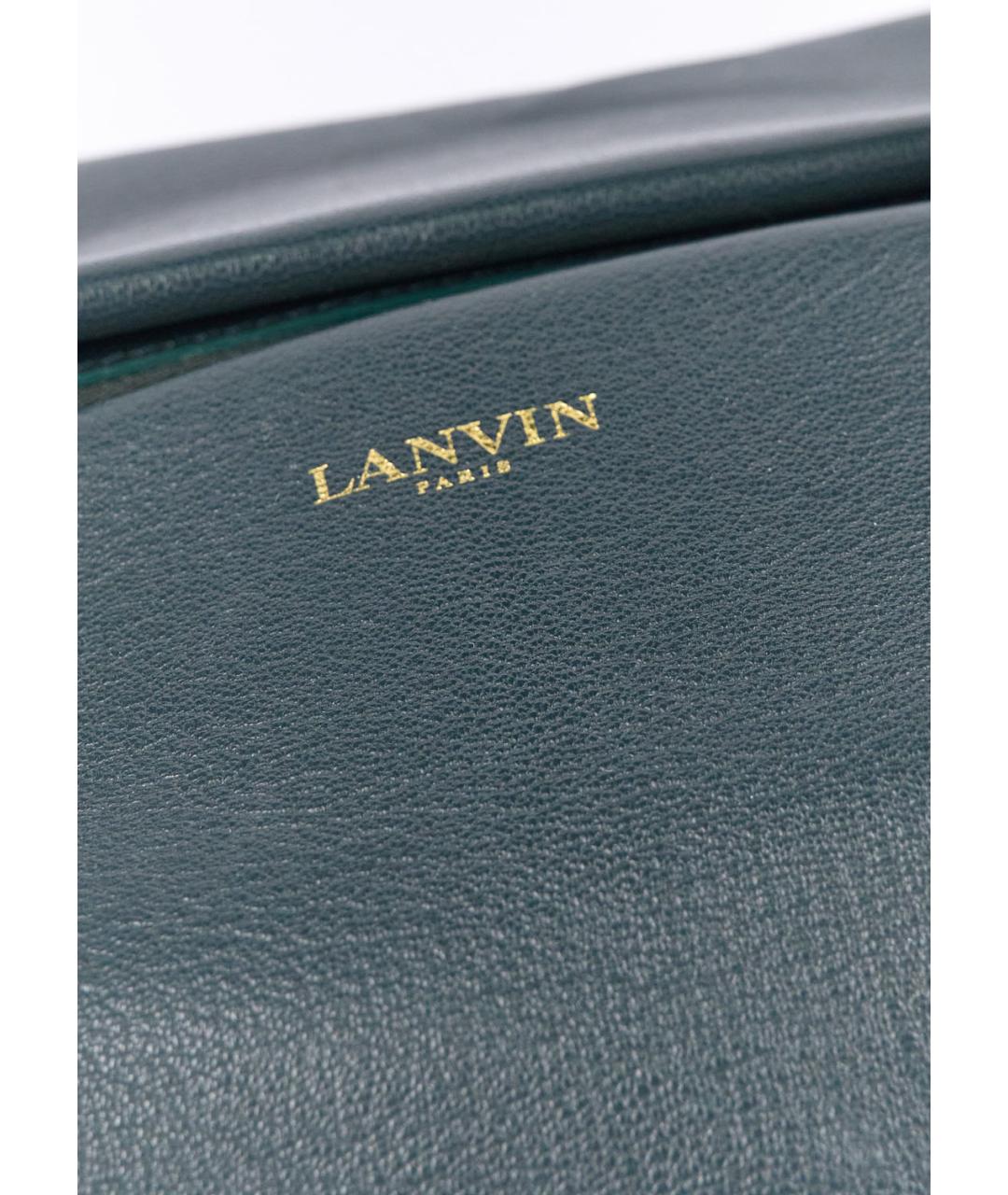 LANVIN Зеленая кожаная сумка с короткими ручками, фото 5