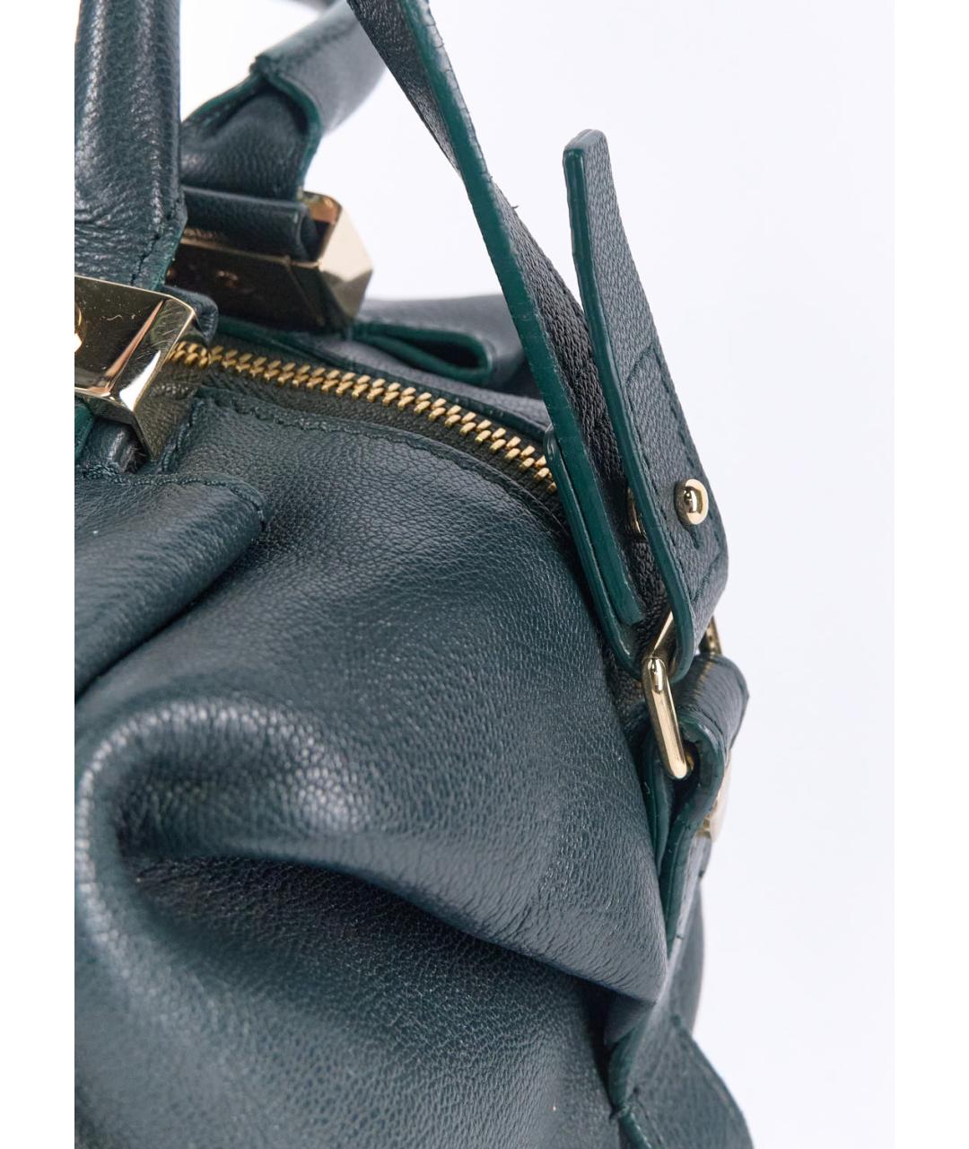 LANVIN Зеленая кожаная сумка с короткими ручками, фото 6