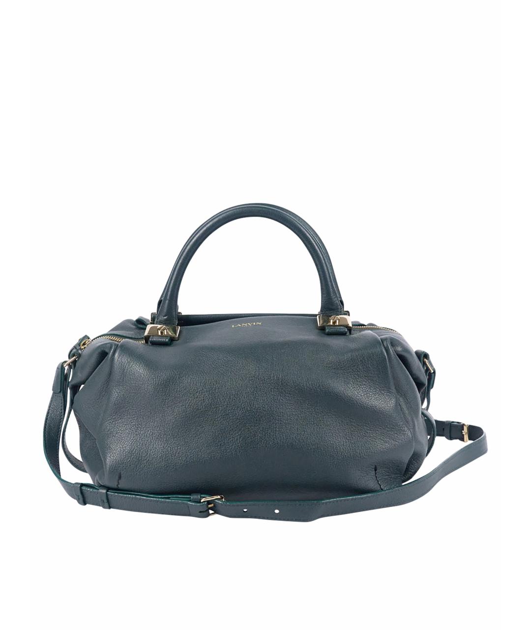 LANVIN Зеленая кожаная сумка с короткими ручками, фото 1