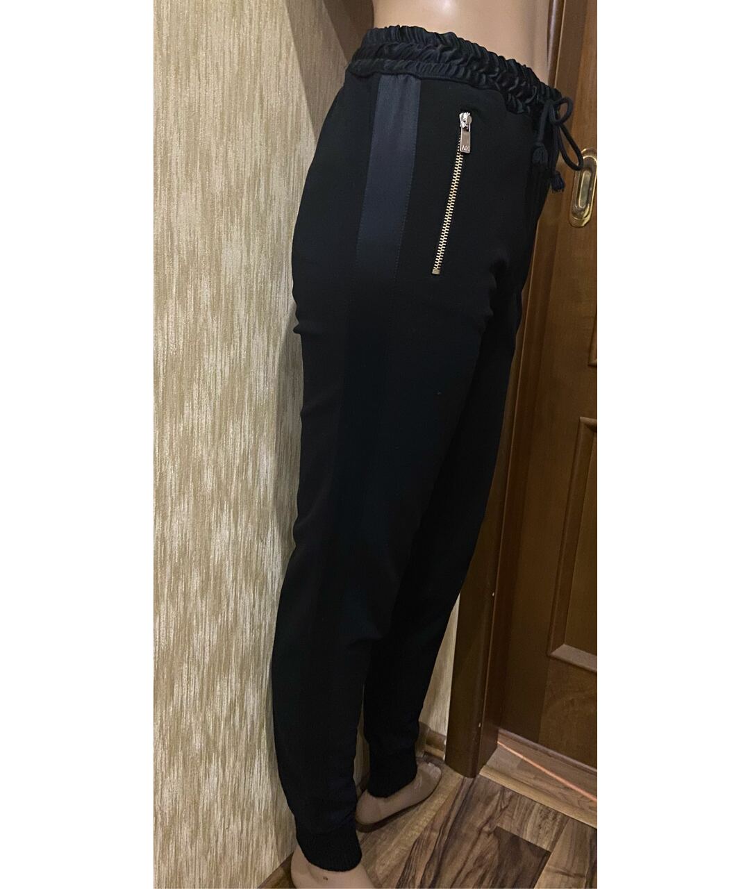 MICHAEL KORS Черные шерстяные брюки узкие, фото 7