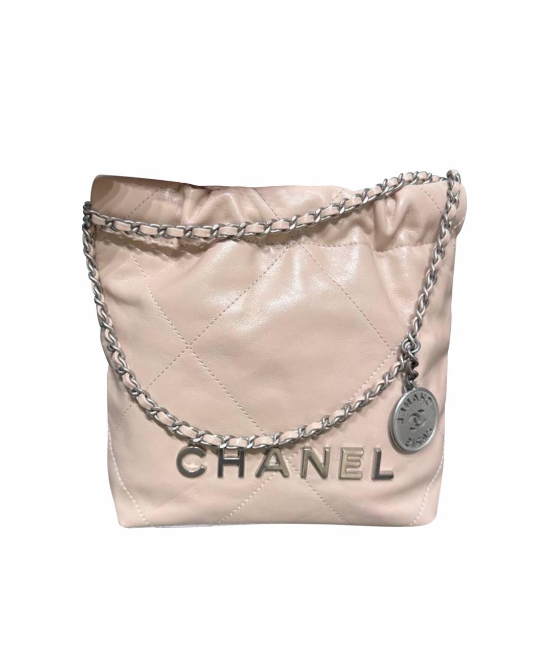 CHANEL Бежевая кожаная сумка через плечо, фото 1
