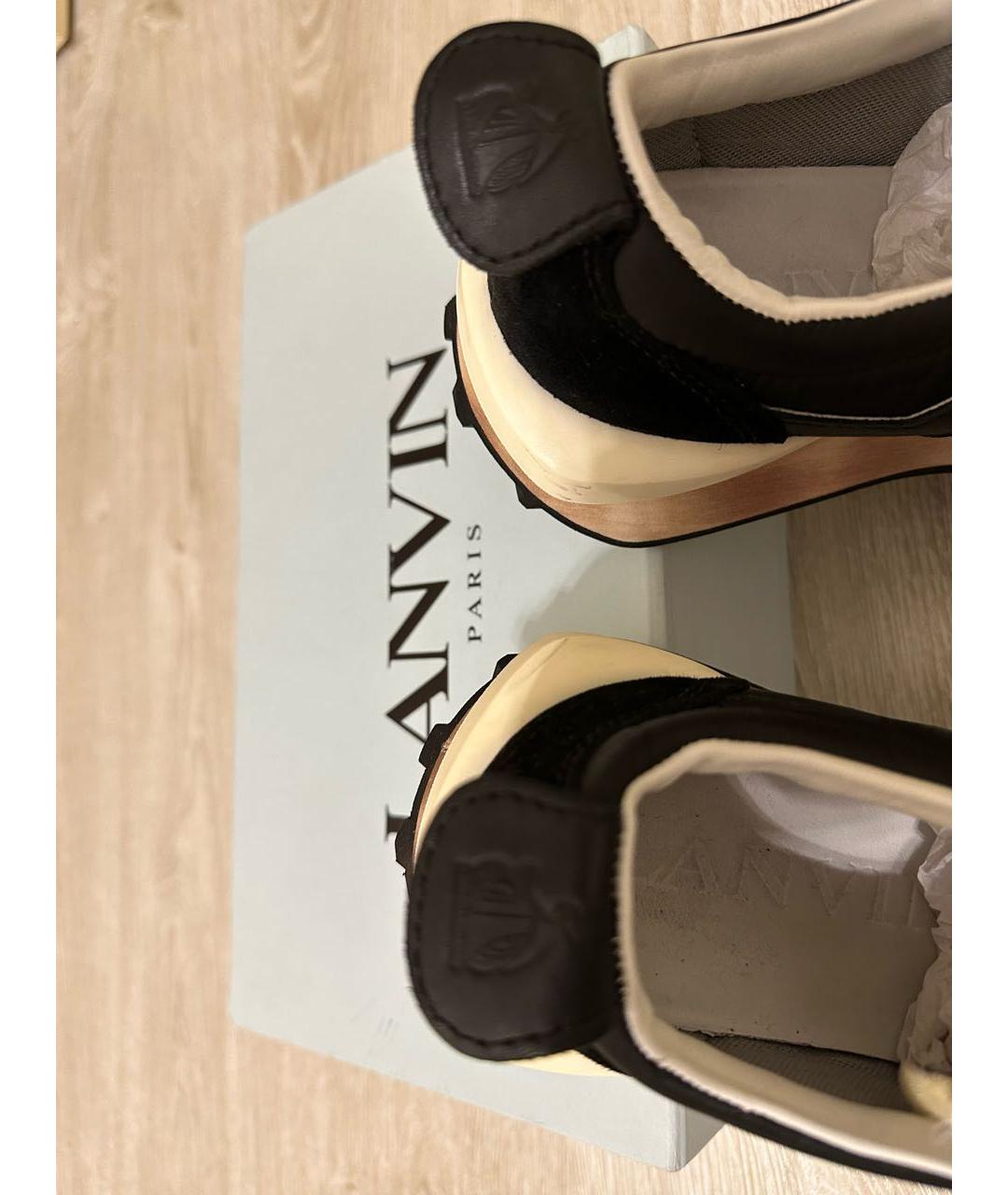 LANVIN Черные кроссовки, фото 5