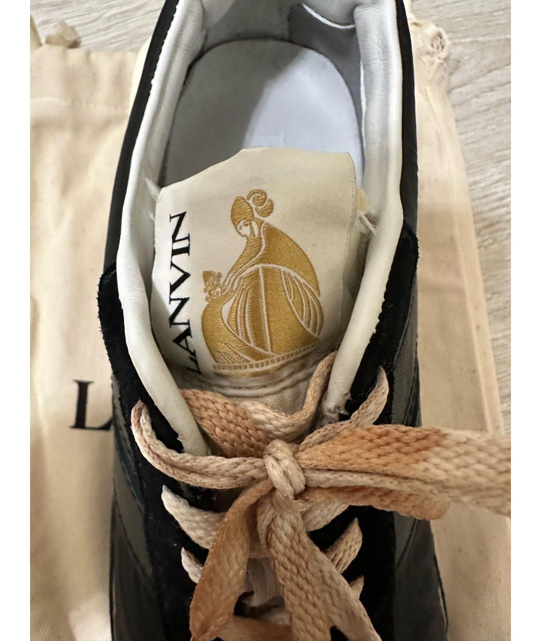 LANVIN Черные кроссовки, фото 6