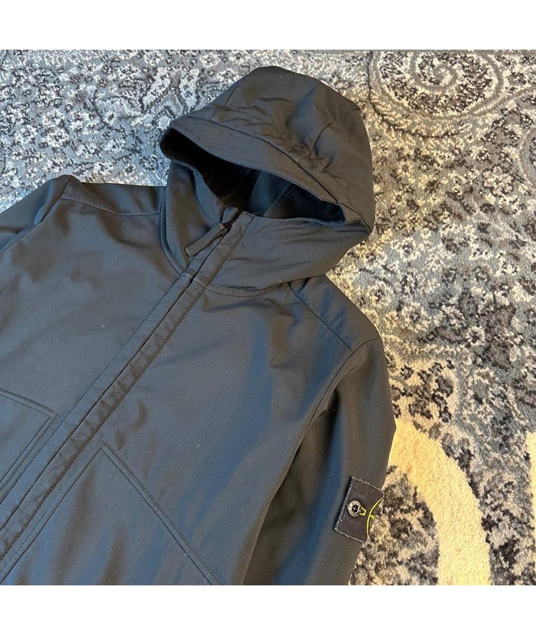 STONE ISLAND Черная полиэстеровая куртка, фото 2