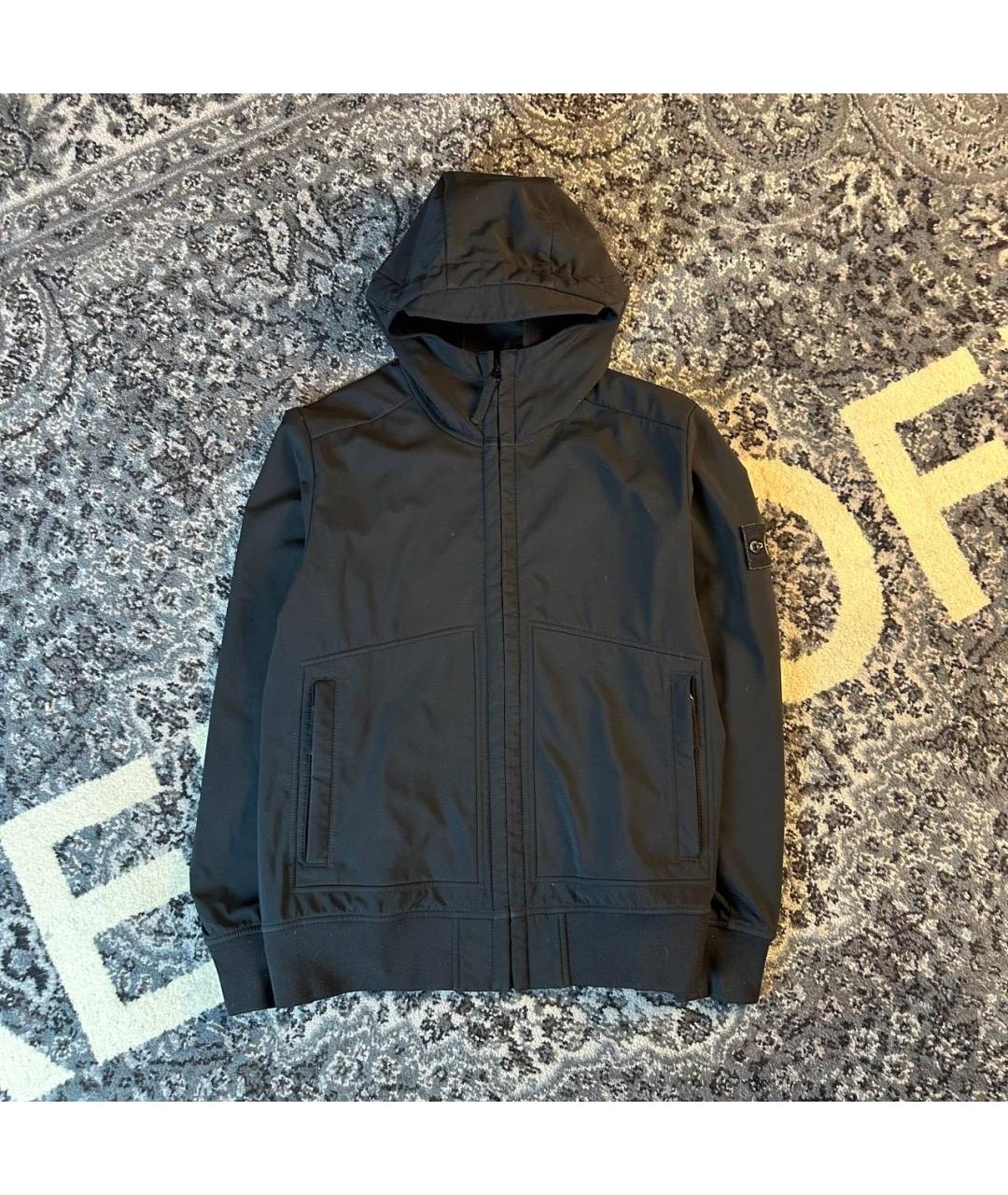 STONE ISLAND Черная полиэстеровая куртка, фото 5