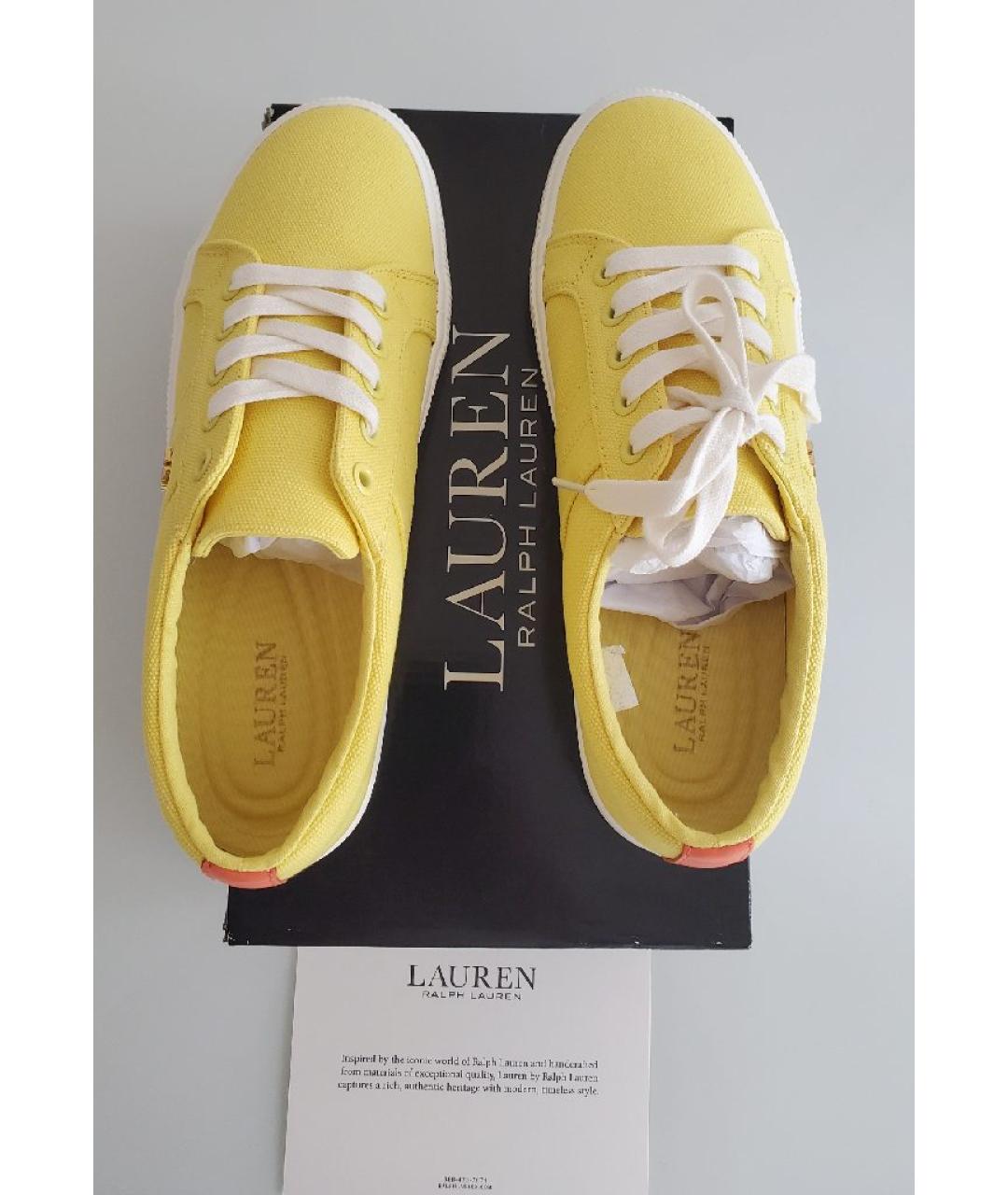 POLO RALPH LAUREN Желтые текстильные кеды, фото 3