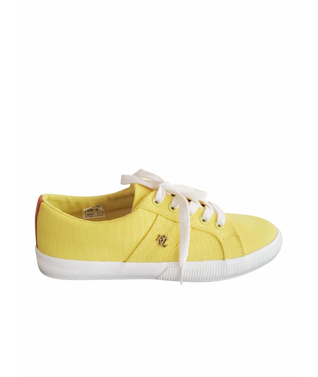 POLO RALPH LAUREN Желтые текстильные кеды, фото 1