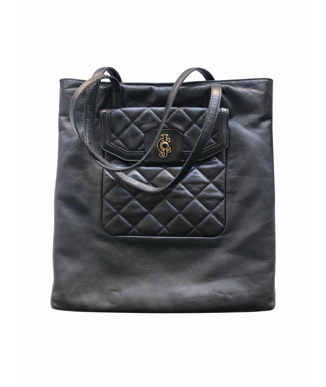 JUICY COUTURE Черная кожаная сумка тоут, фото 1