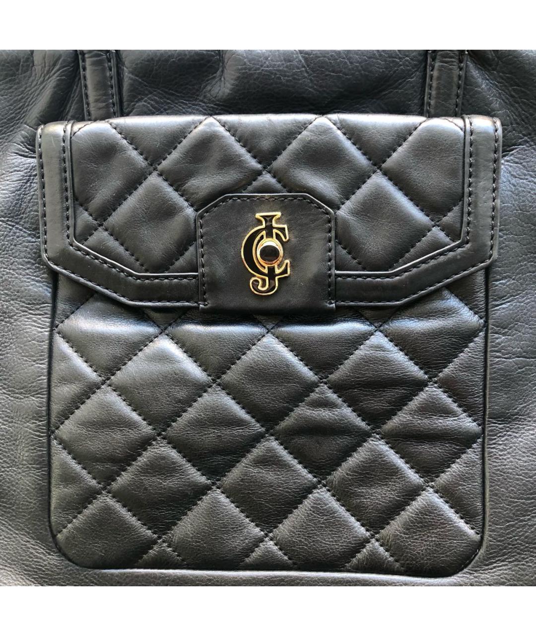 JUICY COUTURE Черная кожаная сумка тоут, фото 3