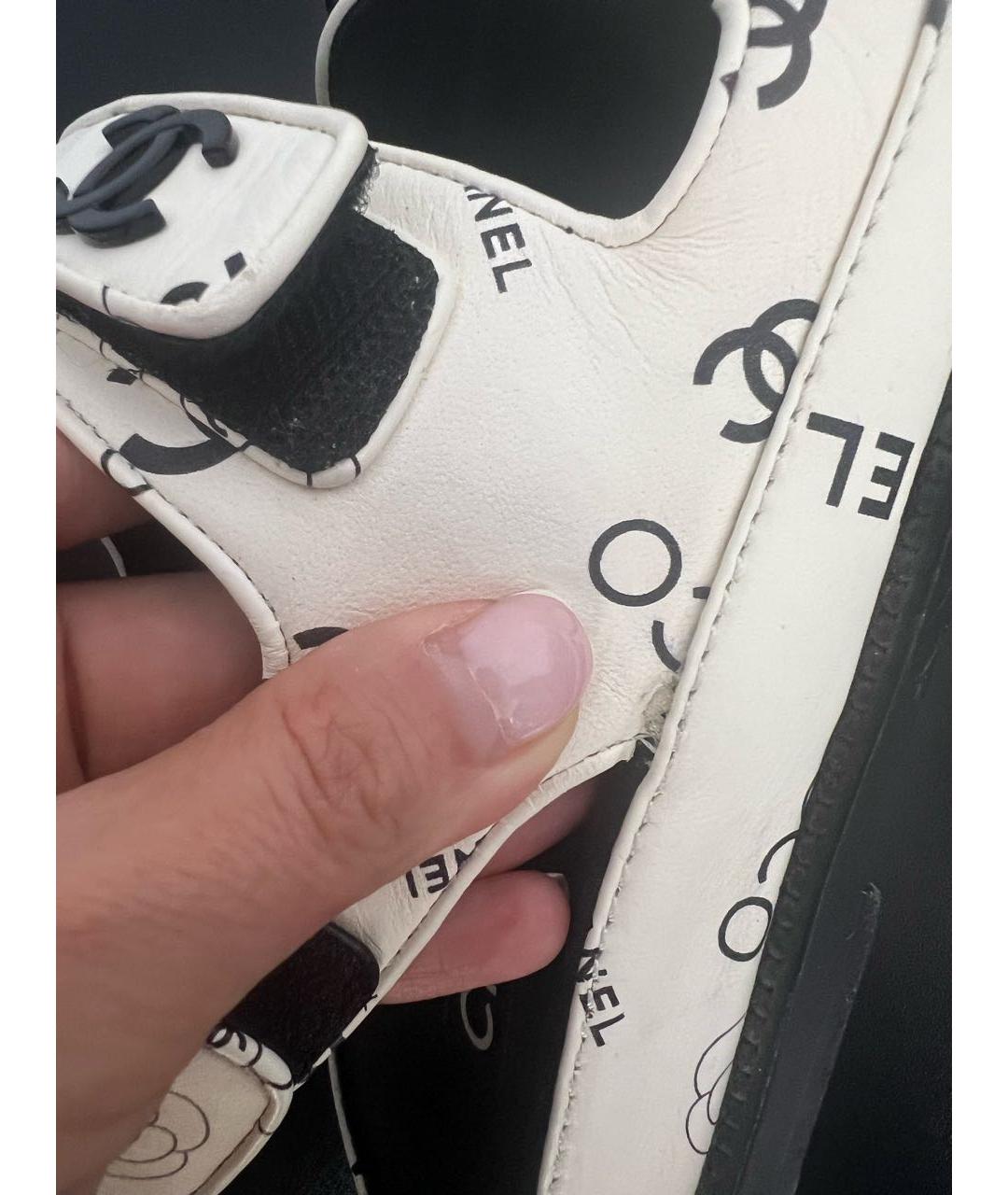 CHANEL Белые кожаные сандалии, фото 6