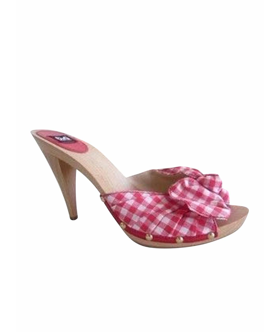 DOLCE&GABBANA Красные мюли, фото 1