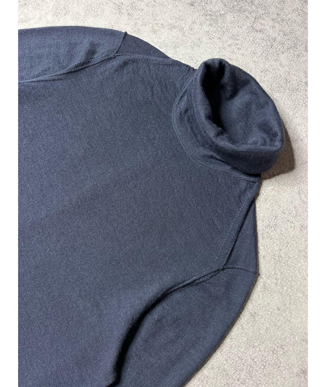 CP COMPANY Темно-синяя шерстяная водолазка, фото 3