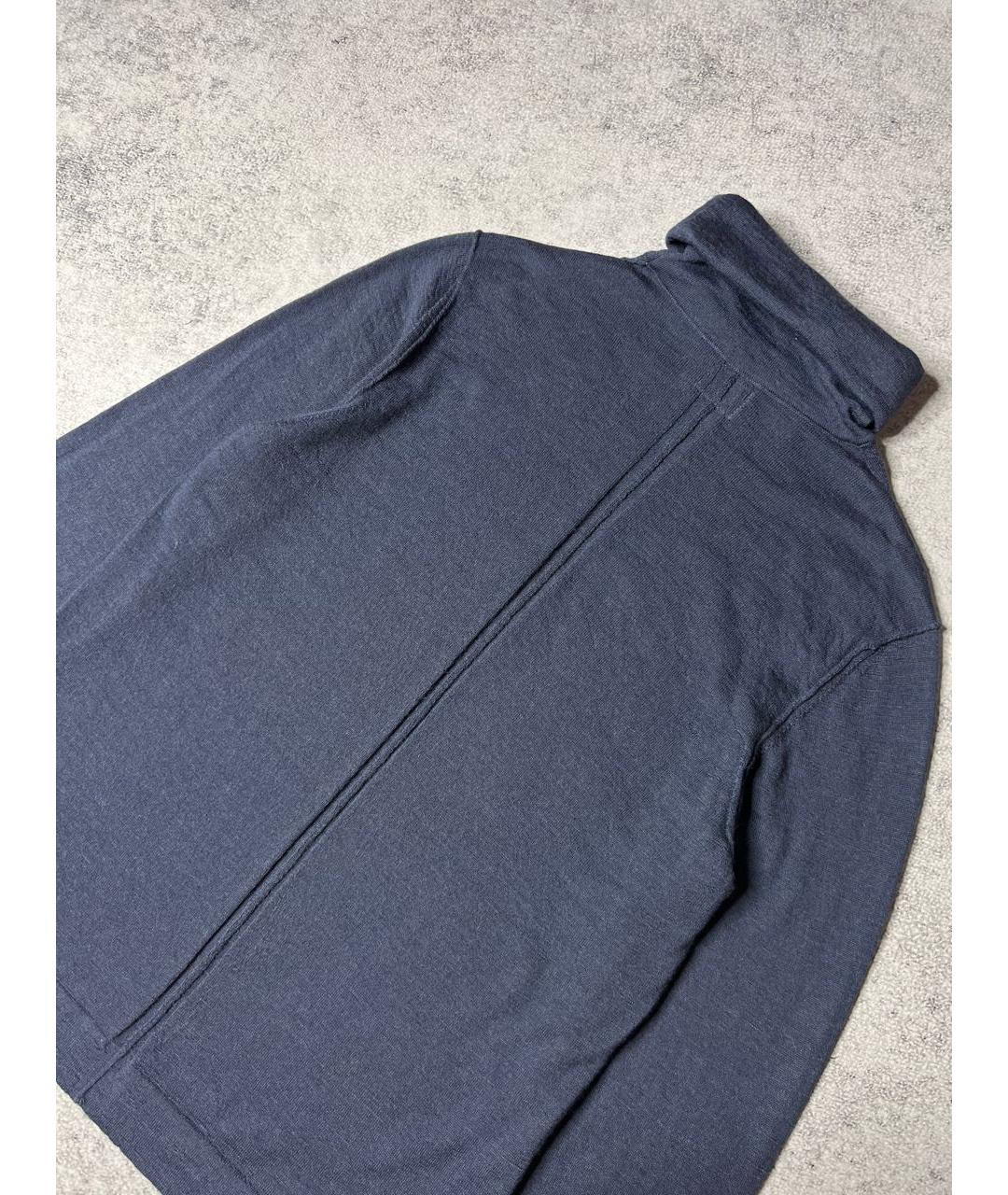 CP COMPANY Темно-синяя шерстяная водолазка, фото 4