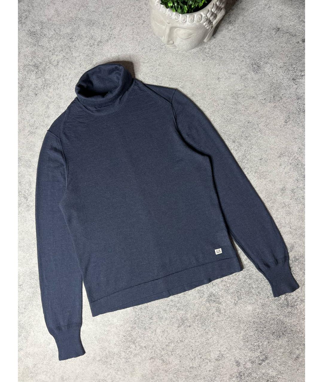 CP COMPANY Темно-синяя шерстяная водолазка, фото 8